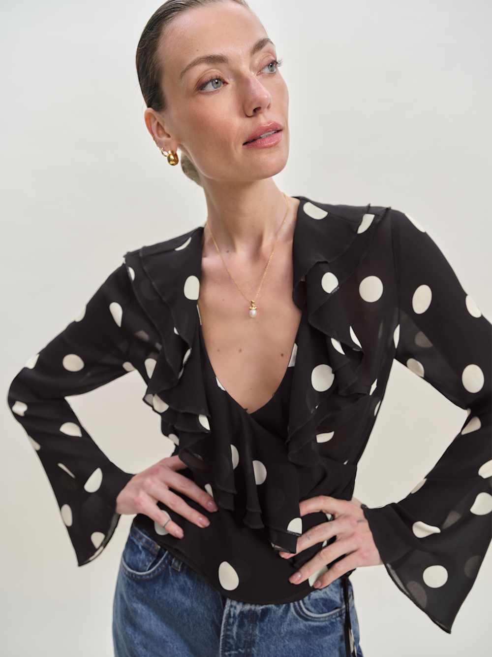 Reformation Kilah Top - Moon Dot