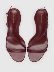 Reformation Petunia Heeled Sandal - Berry Jam Leather