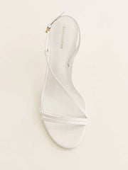 Reformation Petunia Heeled Sandal - White Leather