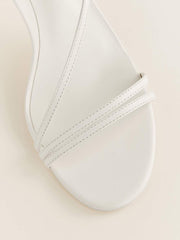 Reformation Petunia Heeled Sandal - White Leather