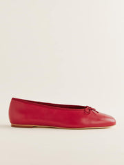 Reformation Tina Ballet Flat - Scarlet Leather