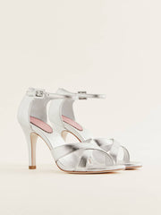 Reformation Anora Heeled Sandal - Silver