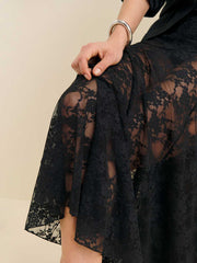 Reformation Mirabelle Knit Skirt - Black