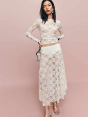 Reformation Mirabelle Knit Skirt - Ivory