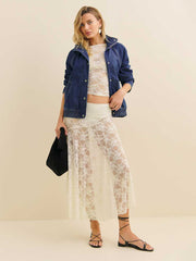 Reformation Mirabelle Knit Skirt - Ivory
