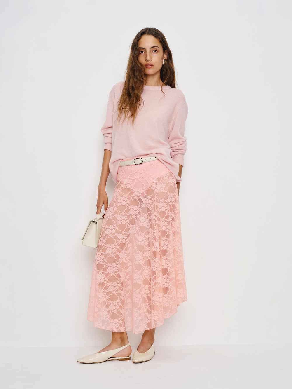 Reformation Mirabelle Knit Skirt - Pink