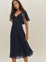 Reformation Pia Dress - Navy