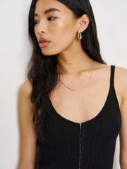 Reformation Eloise Cotton Sweater Tank - Black