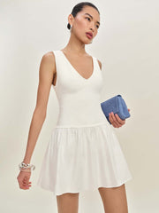 Reformation Alyssa Knit Dress - Fior Di Latte