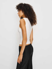 Reformation Rue Pointelle Knit Top - White