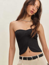 Reformation Maisie Linen Top - Black