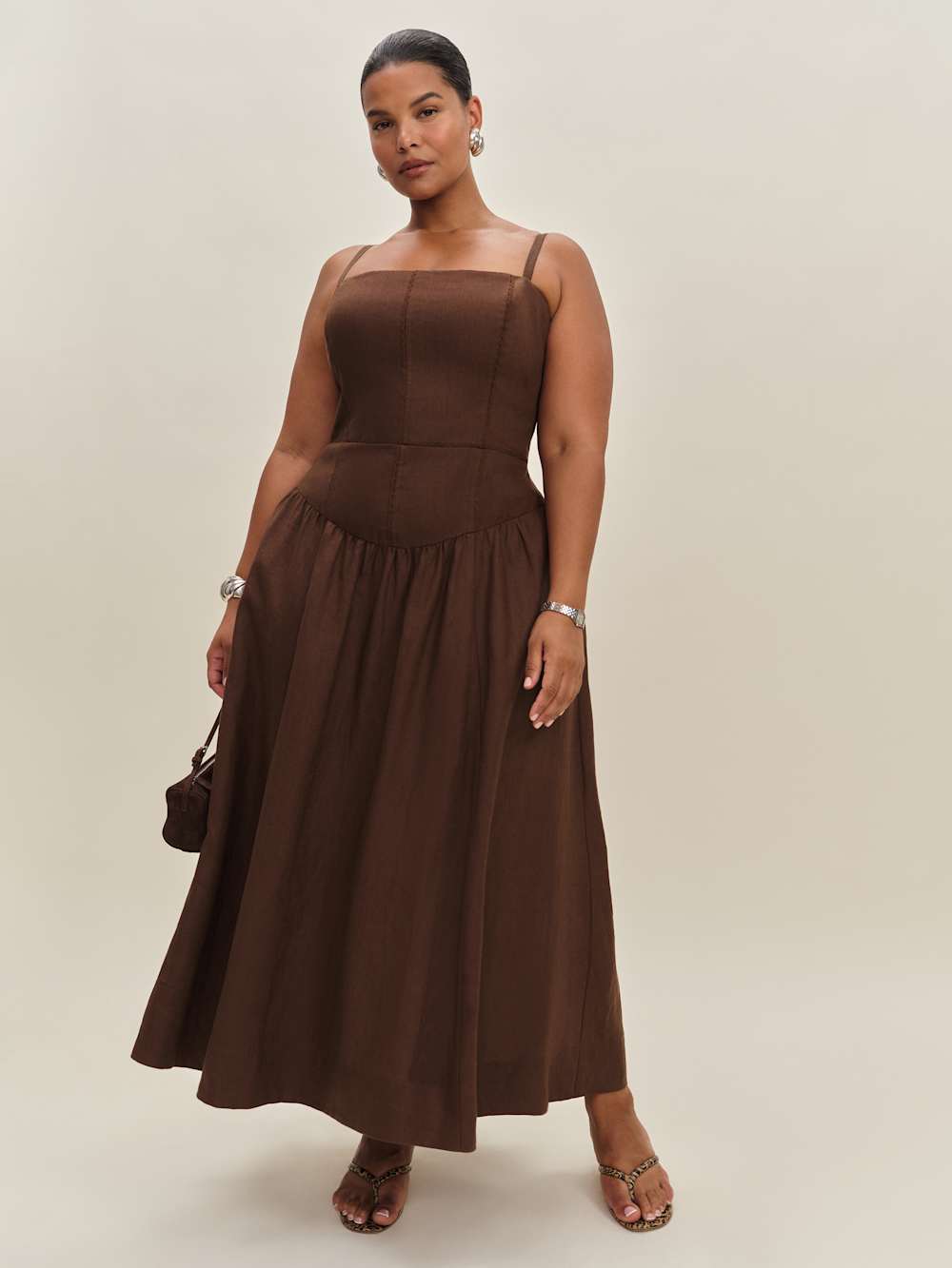 Reformation Katarin Linen Dress Es - Cafe