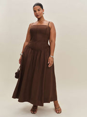 Reformation Katarin Linen Dress Es - Cafe