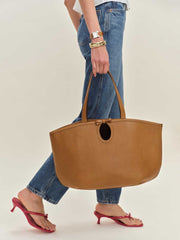 Reformation Regina Tote Bag - Cognac Leather