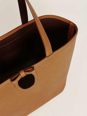 Reformation Regina Tote Bag - Cognac Leather