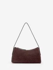 Reformation Hannah Shoulder Bag - Espresso Suede