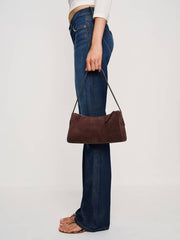 Reformation Hannah Shoulder Bag - Espresso Suede