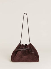 Reformation Ella Shoulder Bag - Espresso Suede