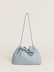 Reformation Ella Shoulder Bag - Mist Suede Leather