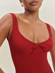 Reformation Bahia One Piece Swimsuit - Lipstick