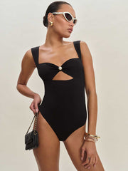 Reformation Valera One Piece Swimsuit - Black