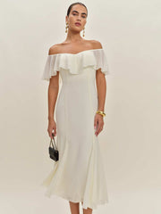 Reformation Charee Dress - Eggshell