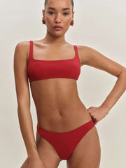 Reformation Amore Bikini Bottom - Lipstick
