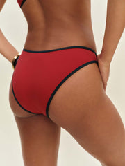 Reformation Douro Bikini Bottom - Lipstick Midnight