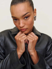 Reformation Veda Louisa Leather Jacket - Black