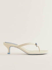 Reformation Louisa Heeled Sandal - Almond Leather