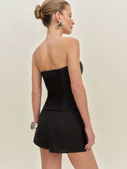 Reformation Sophie Linen Two Piece - Black