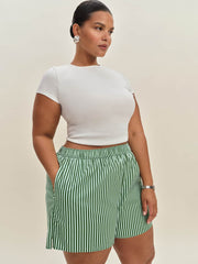 Reformation Miles Short Es - Mojito Stripe