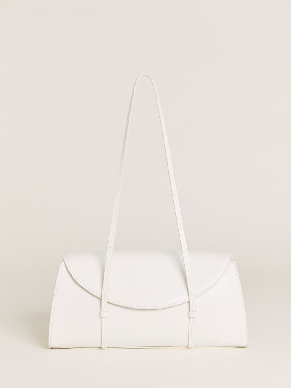 Reformation Elena Shoulder Bag - White Leather