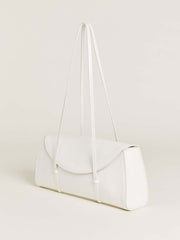 Reformation Elena Shoulder Bag - White Leather