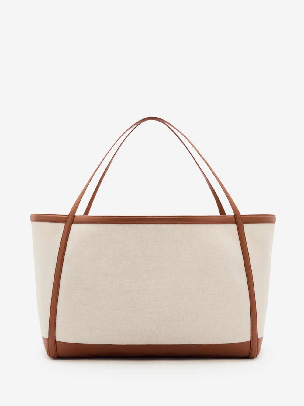 Reformation Evangeline Tote Bag - Canvas Tan Leather