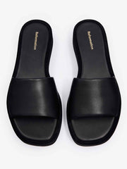 Reformation Esme Platform Sandal - Black Suede Leather