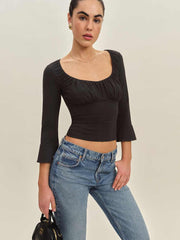 Reformation Effie Knit Top - Black