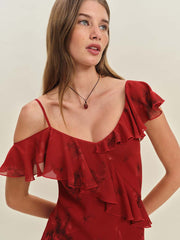 Reformation Martine Dress - Vermillion