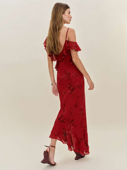 Reformation Martine Dress - Vermillion