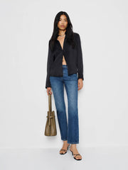 Reformation Luca Stretch Low Rise Slim Straight Cropped Jeans - Mellusine