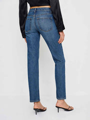 Reformation Luca Stretch Low Rise Slim Straight Cropped Jeans - Mellusine
