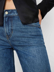 Reformation Luca Stretch Low Rise Slim Straight Cropped Jeans - Mellusine