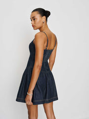 Reformation Lottie Denim Mini Dress - Liffey