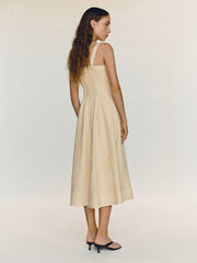 Reformation Janu Linen Dress - Sugar