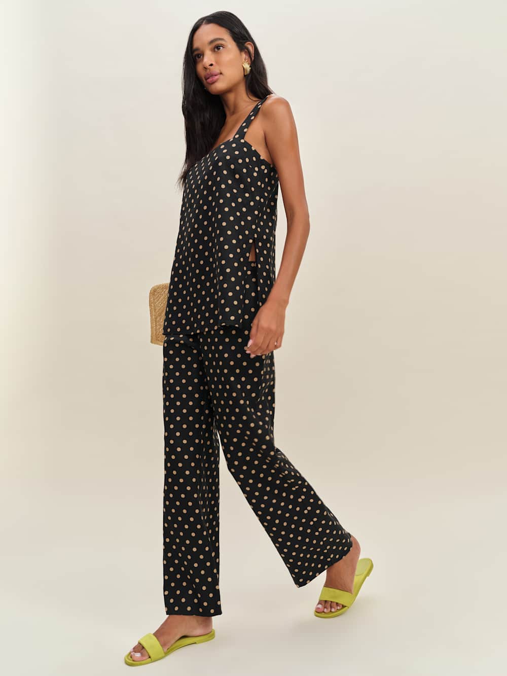 Reformation Kristen Linen Two Piece - Ritz Dot