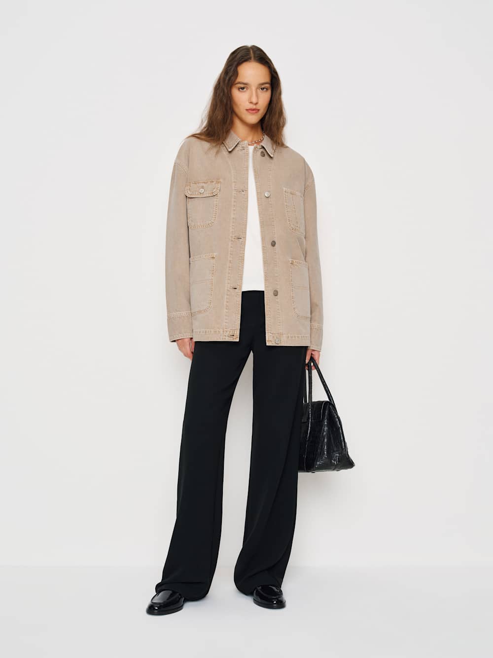 Reformation Emery Denim Chore Jacket - Petoskey