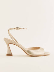 Reformation Noey Heeled Sandal - Gold