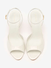 Reformation Noey Heeled Sandal - White Patent