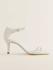 Reformation Gwen Heeled Sandal - White Patent