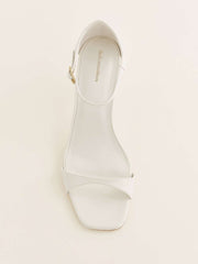Reformation Gwen Heeled Sandal - White Patent